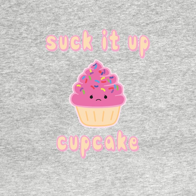 Suck it up, Strawberry Cupcake by SlothgirlArt